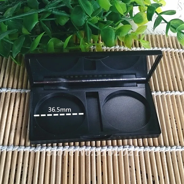 30 шт./лот 36 5 мм двухцветные тени для век компактный пустой прямоугольный чехол с