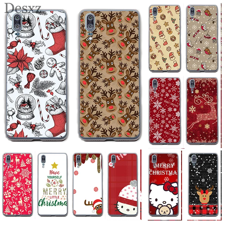 Чехол для телефона с Рождеством Huawei P8 P9 P10 P20 Pro Lite 2015 2016 2017 2018 P Смарт мягкие ТПУ