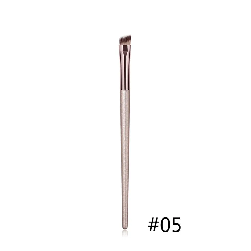 Eyebrown 05 1 шт. Многофункциональный бледно-палевый, золотистый, с деревянной ручкой, средний макияж, угловая Рассыпчатая кисть для пудры - Handle Color: Eyebrown 05