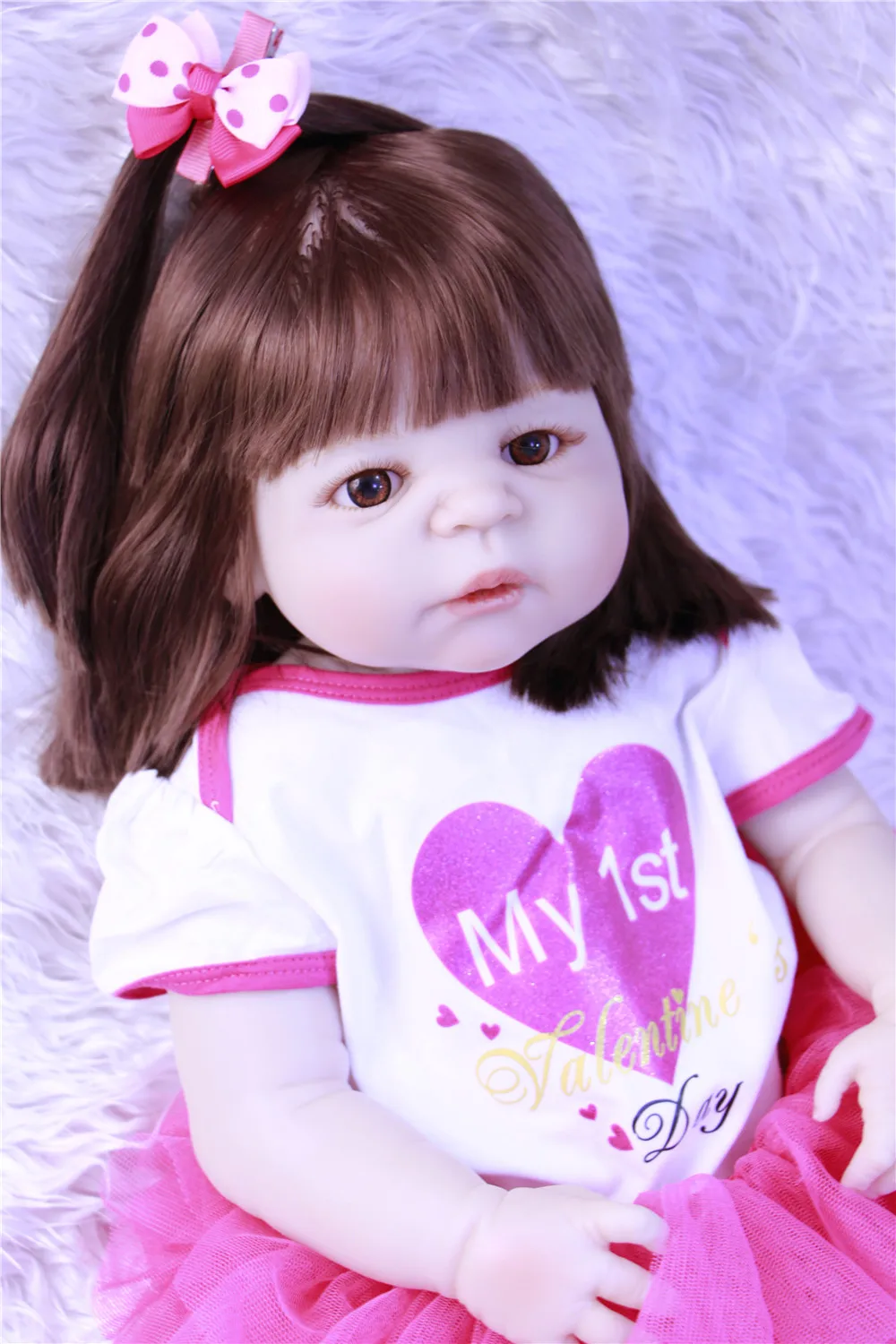 NPK Reborn girl 22 дюйма полностью силиконовые детские куклы игрушки для детей подарок
