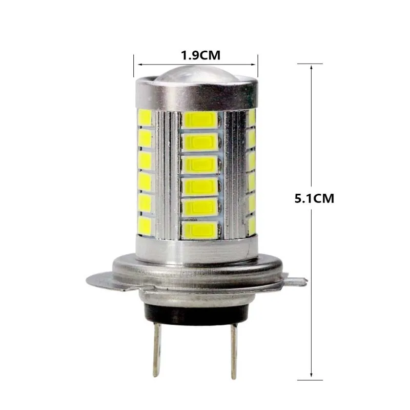 2 шт. автомобиль H8 H11 led 9005 hb3 9006 hb4 h4 h7 p13w H16 5630 33SMD противотуманная ампула круглые