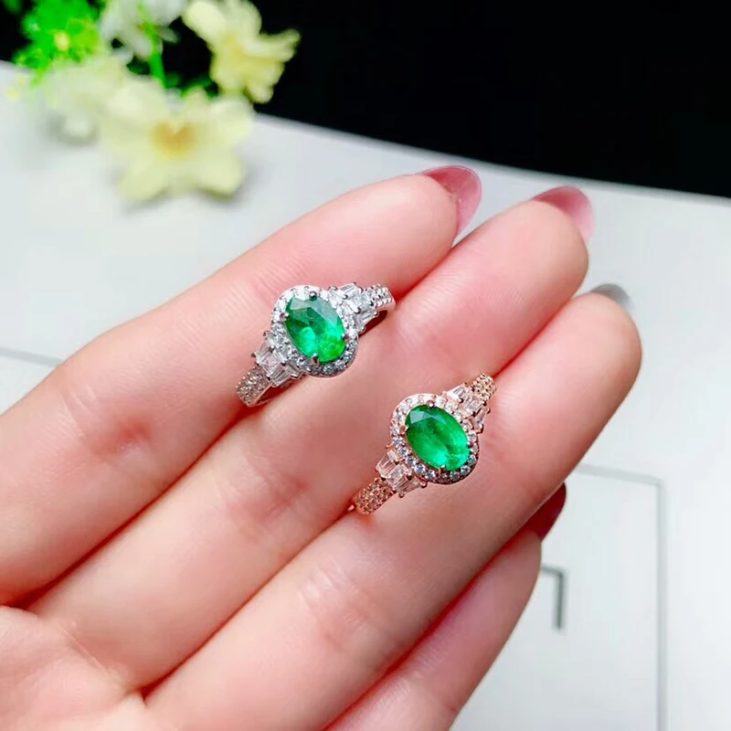 Ювелирные изделия colife ослепительное Изумрудное серебряное кольцо для помолвки