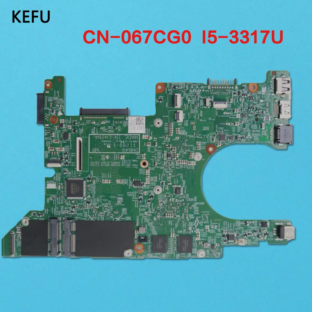 Kefu 067CG0 для Dell Inspiron 14Z 5423 материнская плата портативного компьютера с I5 3317U