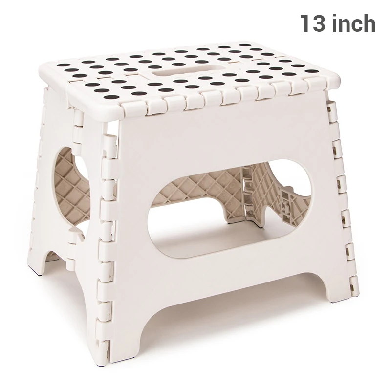 13inch White 15 дюймов складной пластиковый стул ступенька табурет кухня сад ванная туалет табурет открытый портативный туристический стул детская мебель - Цвет: 13inch White