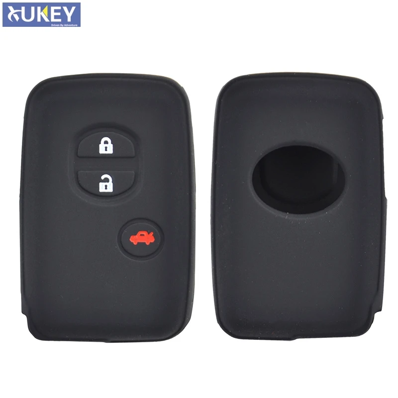 Силиконовый чехол для Toyota Land Cruiser Prado Avensis IQ Corolla Prius Highlander Yaris с 3 кнопками|key case for