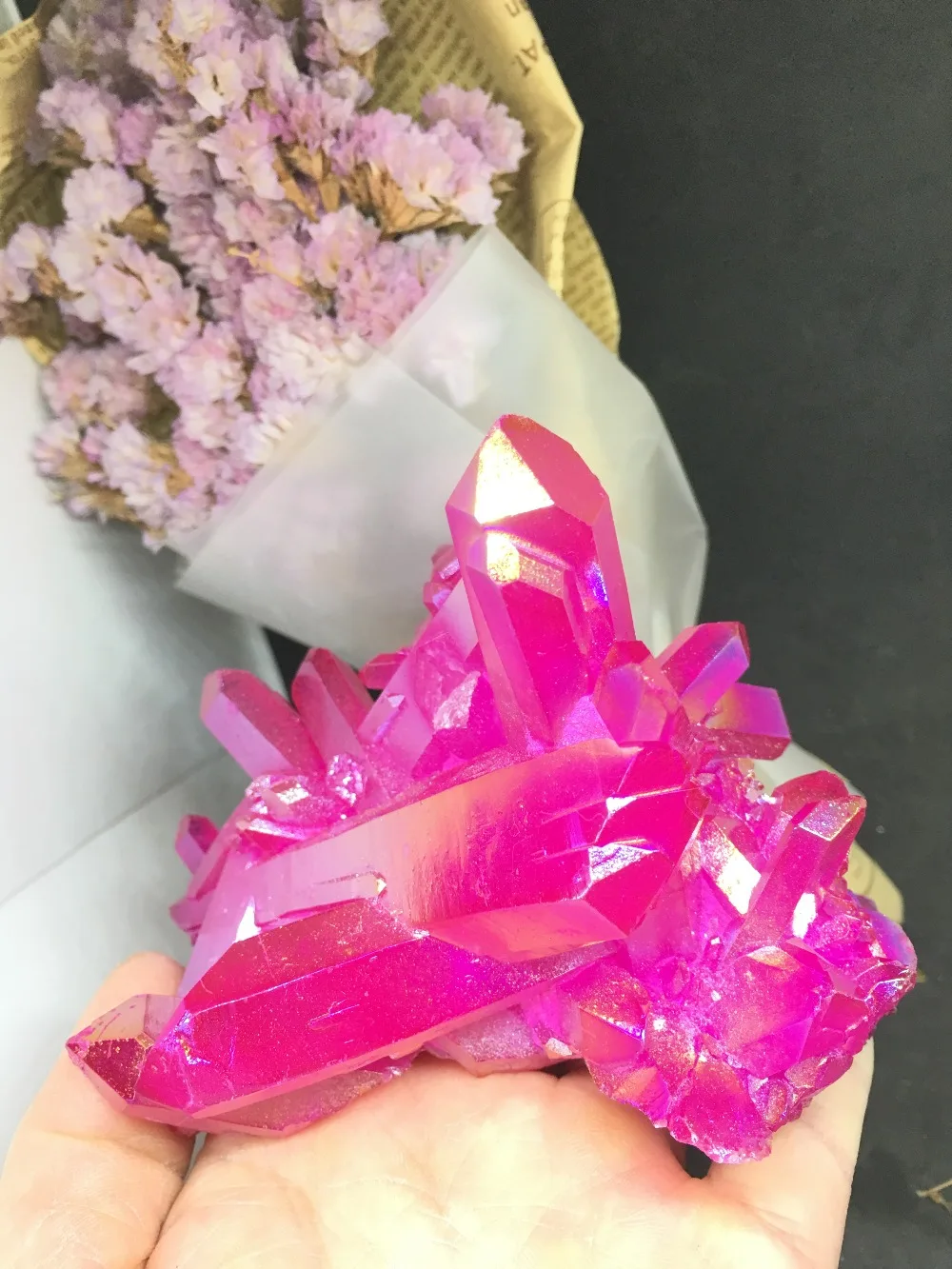 PRETTY Aura кварцевый кристалл висмута титана кремния скопления образцов|specimen| |