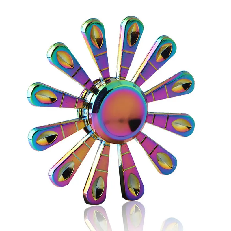 proud as peacock colorful Fidget Spinner EDC Hand Spinners Autism ADHD Kids Christmas Gifts Metal Finger Toys | Игрушки и хобби