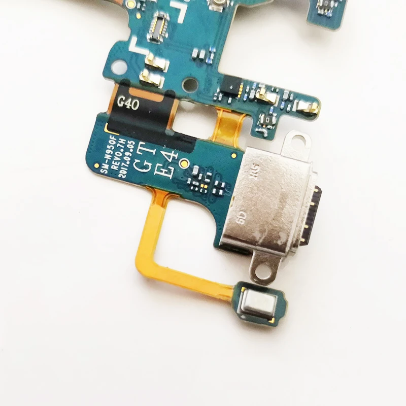 Шлейф для зарядки Samsung Galaxy Note 8 SM N950F usb зарядка Type c + гибкий разъем микрофона|Шлейфы