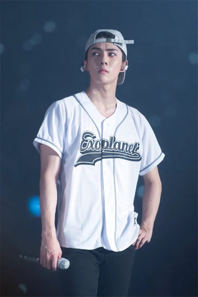 Новинка EXO Planet #3 kpop exo chanyeol sehun xiumin baekhyun летняя футболка женская k pop Футболка harajuku