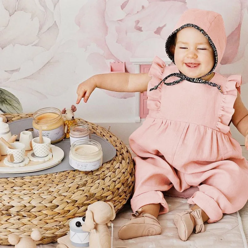 Детский летний комбинезон с оборками в европейском и американском стиле