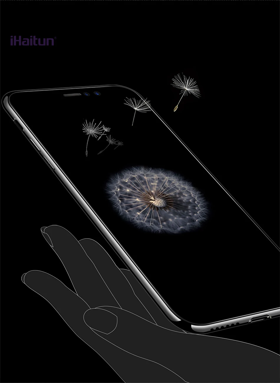 IHaitun роскошный Ультратонкий чехол из лазерного стекла для iPhone XS MAX XR X чехол s Прозрачное заднее стекло для iPhone XS MAX чехол с мягкими краями