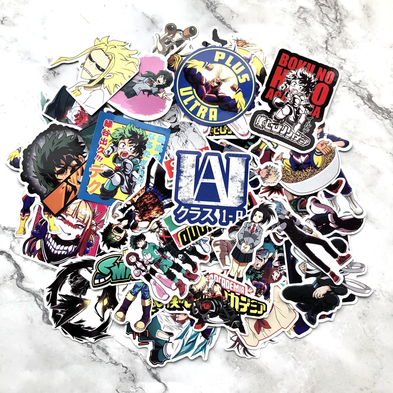 70 шт. наклейки на чемодан моя геройская академия ноутбук скейтборд Izuku Midoriya All Might