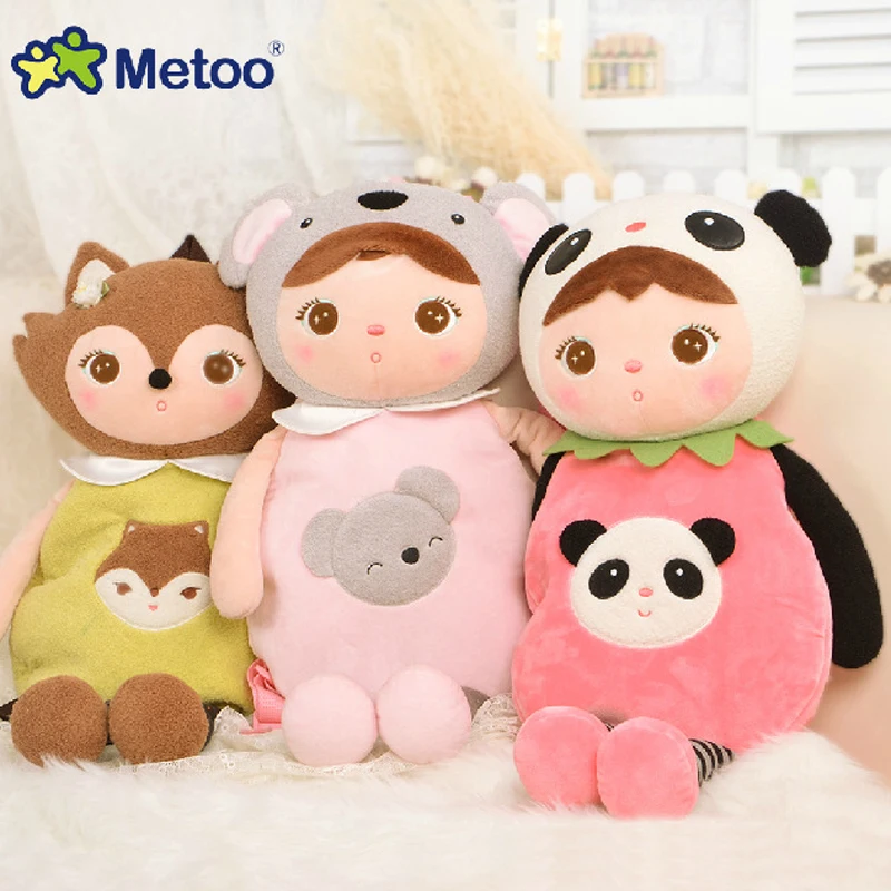 

Плюшевый Рюкзак Metoo Doll, мягкие игрушки для девочек, милые Мультяшные набивные животные для детей, школьная сумка на плечо для детского сада