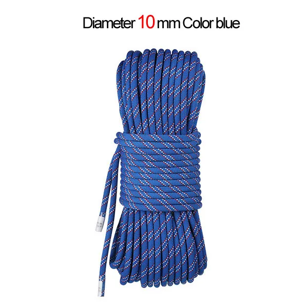 Diameter 10mm blue Диаметр шнура 8-12 мм Длина 5-100 метров высокопрочный полипропиленовый Паракорд скалолазание безопасность низкая-стрейч веревка статический Канат - Цвет: Diameter 10mm blue