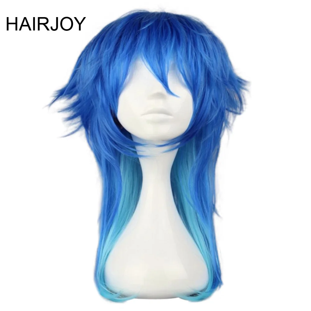 HAIRJOY драматическое Убийство DMMD Seragaki Aoba Косплей Костюм парвечерние парик двухцветный синий Омбре синтетические волосы бесплатная доставка