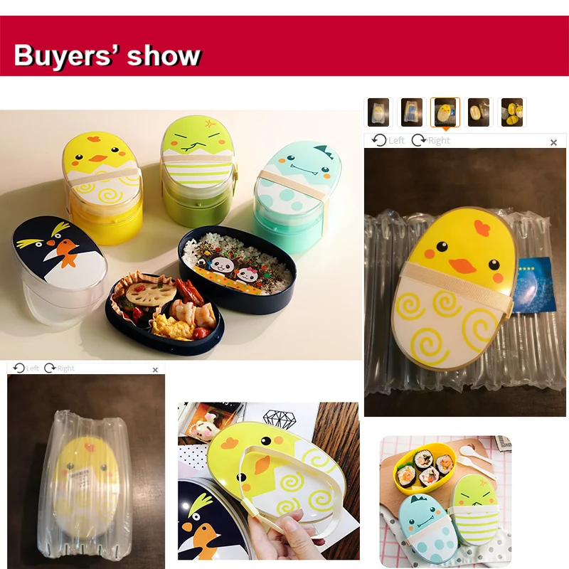 Милый мультфильм Kawaii японский Ланч бокс Bento с отсеками микроволновая печь