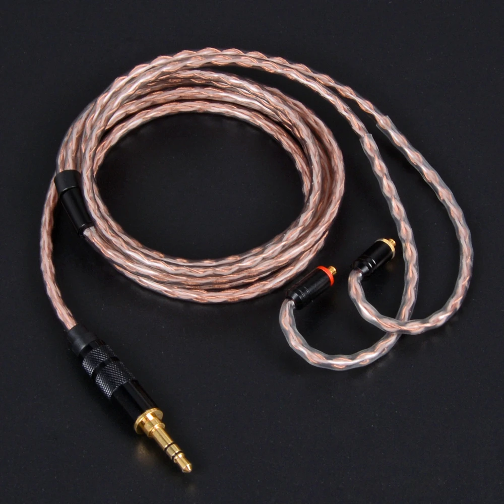 NiceHCK MMCX/2Pin разъем 4 4/3 5/2 5 мм сбалансированный 8 ядро высокой чистоты Медь кабель