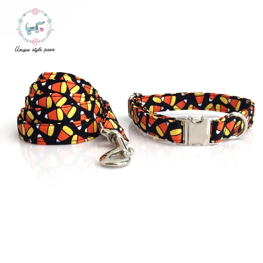 Хлопковый собачий ошейник с тыквой галстуком-бабочкой на Хэллоуин набор