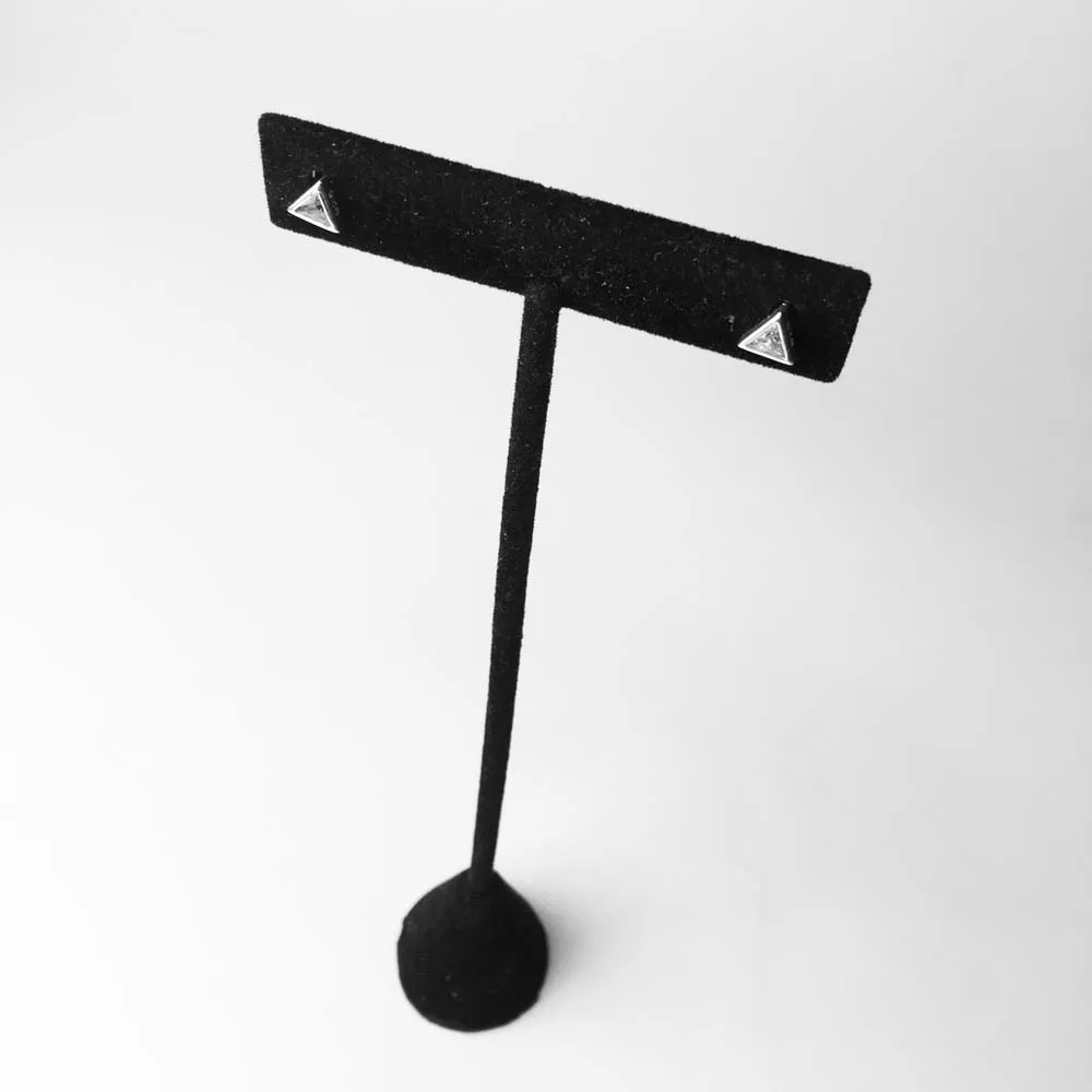 Серьги-гвоздики в форме треугольника белый модный подарок для мужчин и женщин