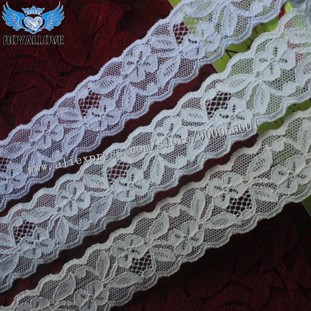 5 ярдов/лот хлопковая эластичная кружевная лента вязаная полиэстеровая растяжка отделка для пошива нижнего белья аксессуары для подтяжек 1,5" Ш на.