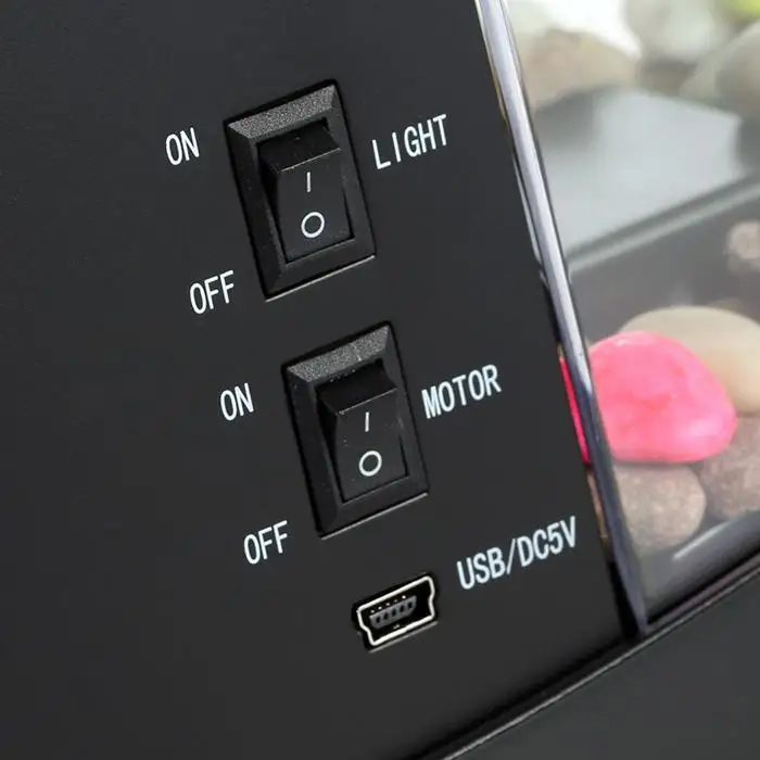 USB мини аквариум аквариумная черепаха белый, черный Аквариум Экология 1,2 кг Золотая рыбка танк