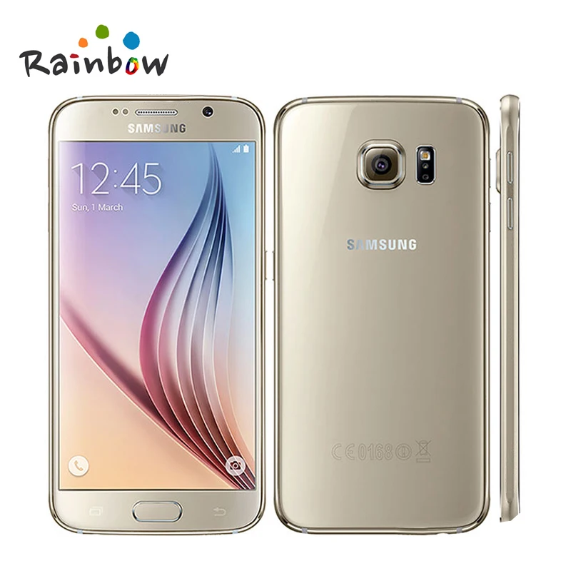 samsung galaxy S6 G9200 G920F galaxy S6, четыре ядра, 3 ГБ ОЗУ, 32 Гб ПЗУ, 4G LTE, 16 МП, 5,1 дюймов, разблокированный сотовый телефон