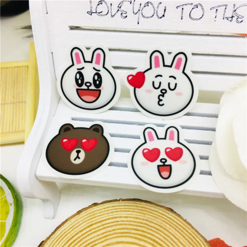 40 pcs cute bear expressi Stickers for Car Styling Bike Motorcycle Phone Laptop Travel Luggage Cool Funny Sticker Bomb Decals | Дом и сад