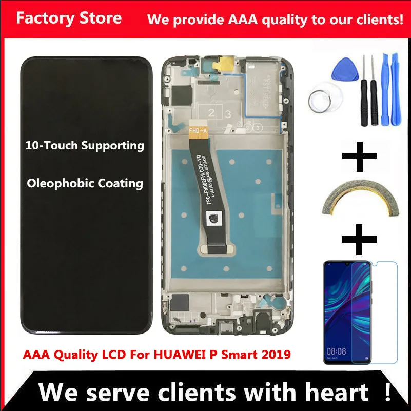 

10-Touch AAA Quality LCD For Huawei P Smart 2019 LCD With Frame LCD Screen Display For P Smart 2019 LCD Screen POT-LX1 L21 LX3