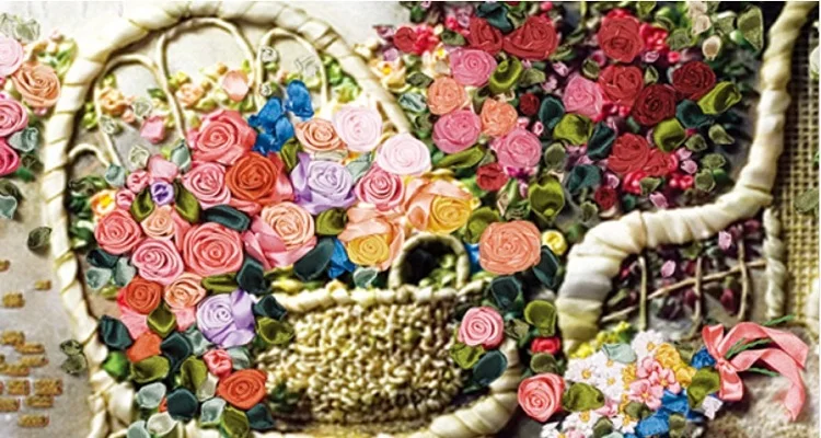 Новое поступление: наборы необработанных лент с цветочной вышивкой для