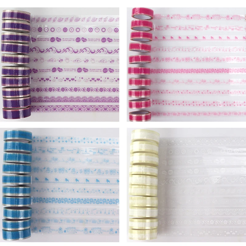 Цветная кружевная лента стикер Розовый Красный Фиолетовый Синий Белый