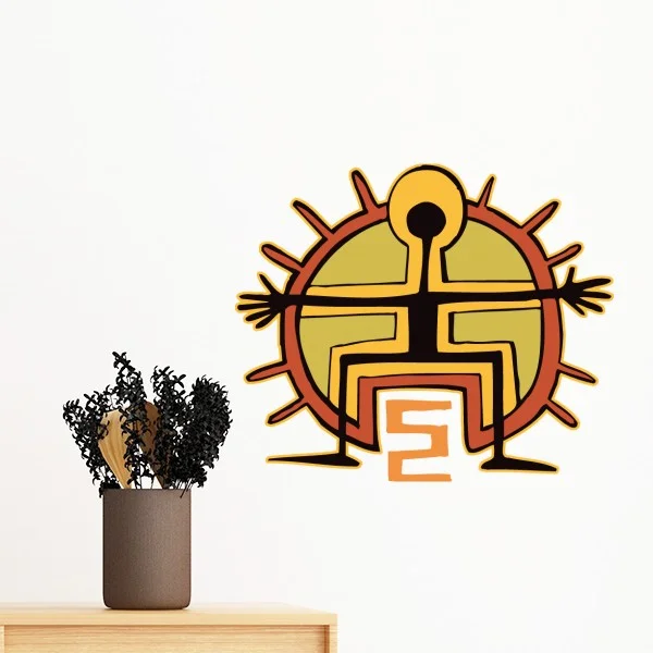 Египет культуры красного и желтого цветов рисунок Солнце Тотем абстрактные