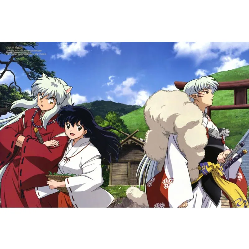 Красивый постер Inuyasha на заказ домашний декор тканевые постеры лучший подарок