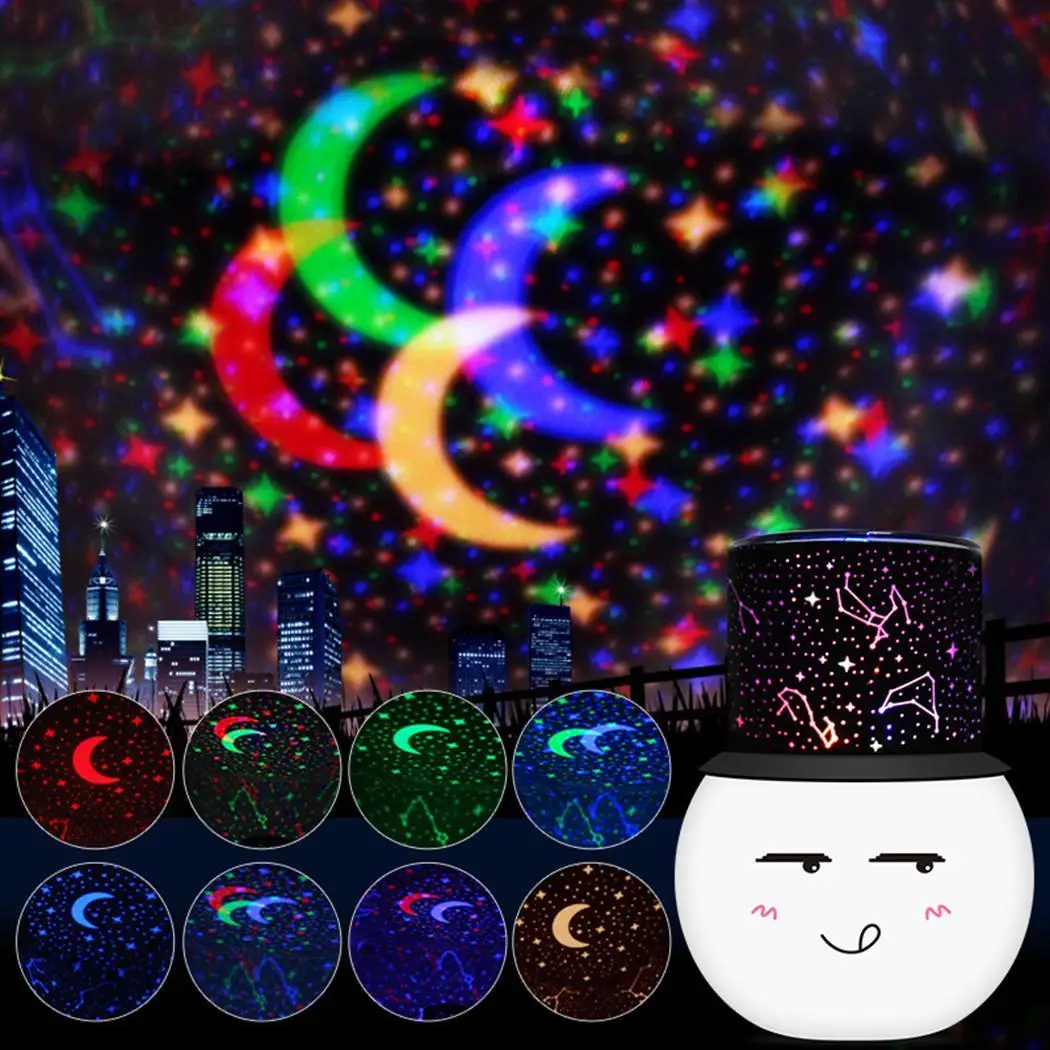 Красочный led проектор романтический дом черный белый атмосферу ночной 1200 mAH 2 W