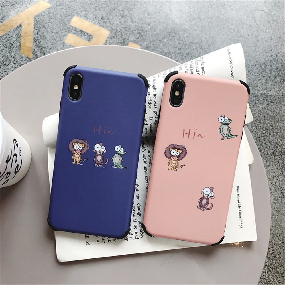 Чехол для телефона с рисунком льва аллигатора обезьяны iPhone 6 S 7 8 Plus X XS Max XR