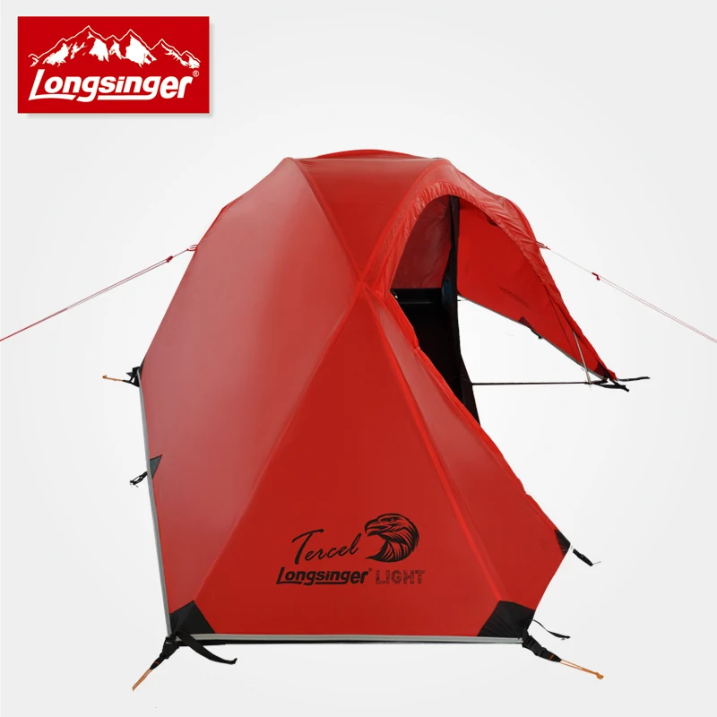 Bestellen Silicon Ultra-licht Einzigen Doppel Schicht Aluminium Stange Outdoor Camping Alpine Zelte Winter Zelt