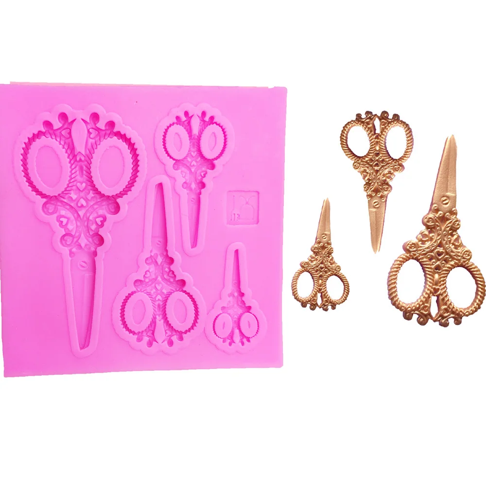 DIY Scissors silicone mould fondant molds cake decorating tools chocolate gumpaste mold T1001 | Дом и сад