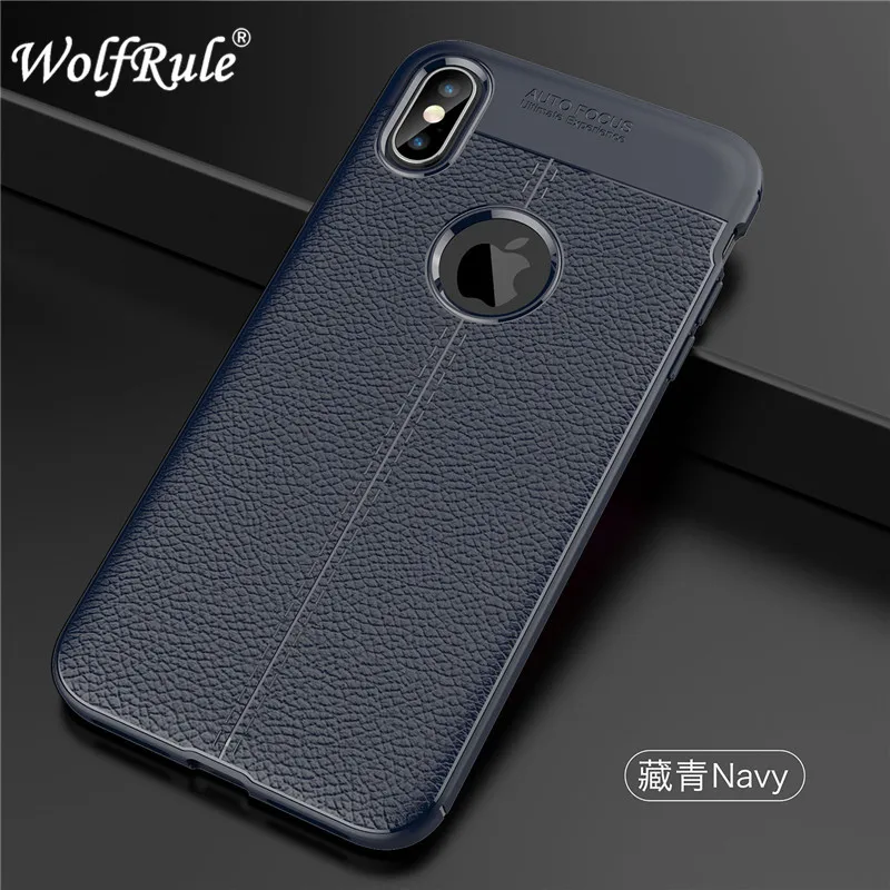 Чехол wolfrole для Iphone XS Max противоударный Роскошный кожаный чехол из ТПУ телефона