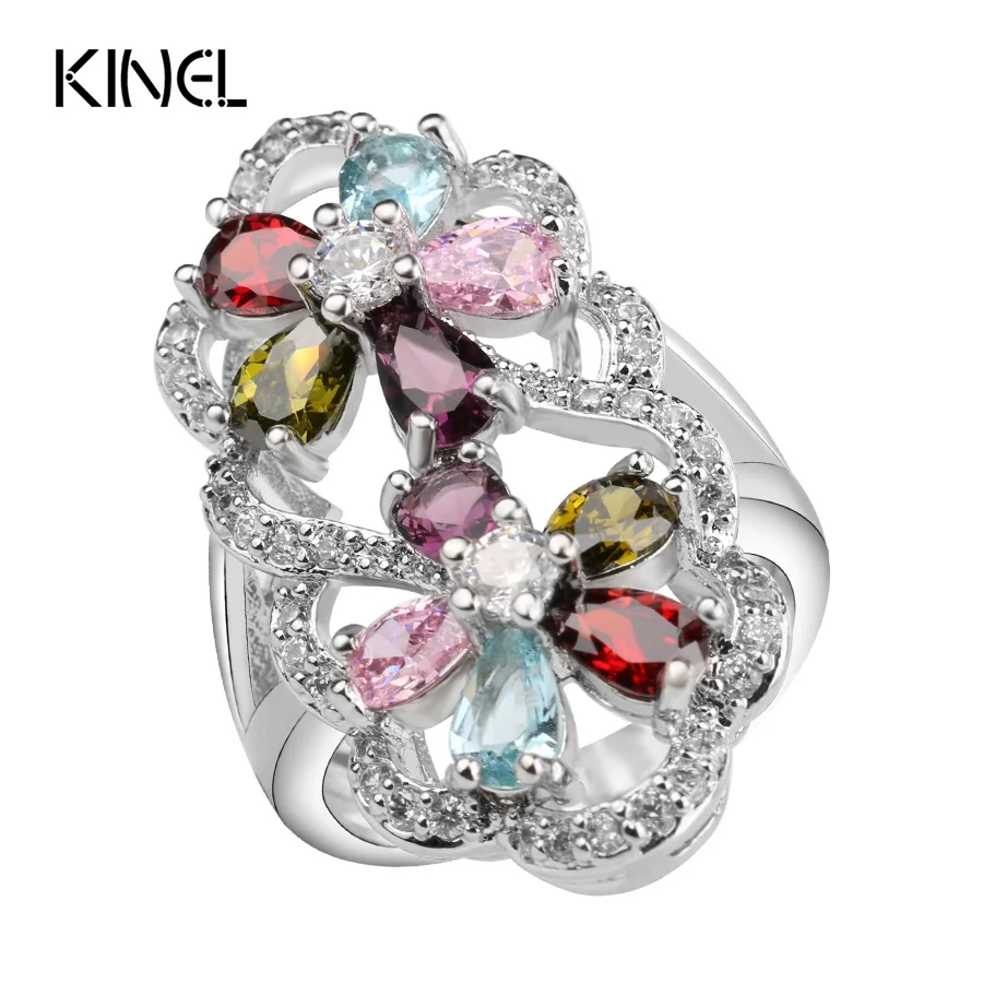 Женское кольцо с фианитом кристаллами|cz rings|women fashion ringswomen rings |