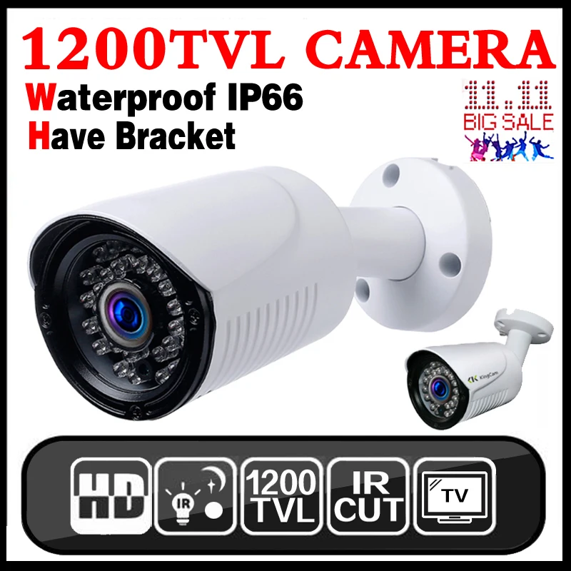 Металлический корпус HD CMOS цвет 1200TVL Встроенный ИК фильтр 24 светодио дный LED Nightvision
