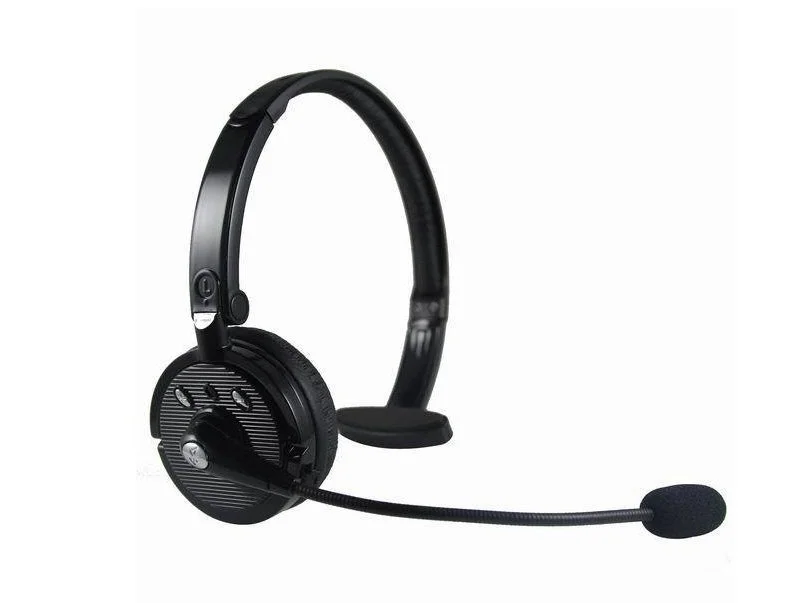 Black Bluetooth наушники через голову Бум микрофон Беспроводные наушники с шумоподавлением гарнитура для водителей грузовиков офисные телефонные звонки центр - Цвет: Black