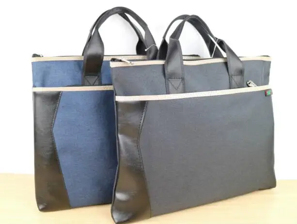 Новый мужской деловой Повседневный портфель A4 с двойной молнией горизонтальная