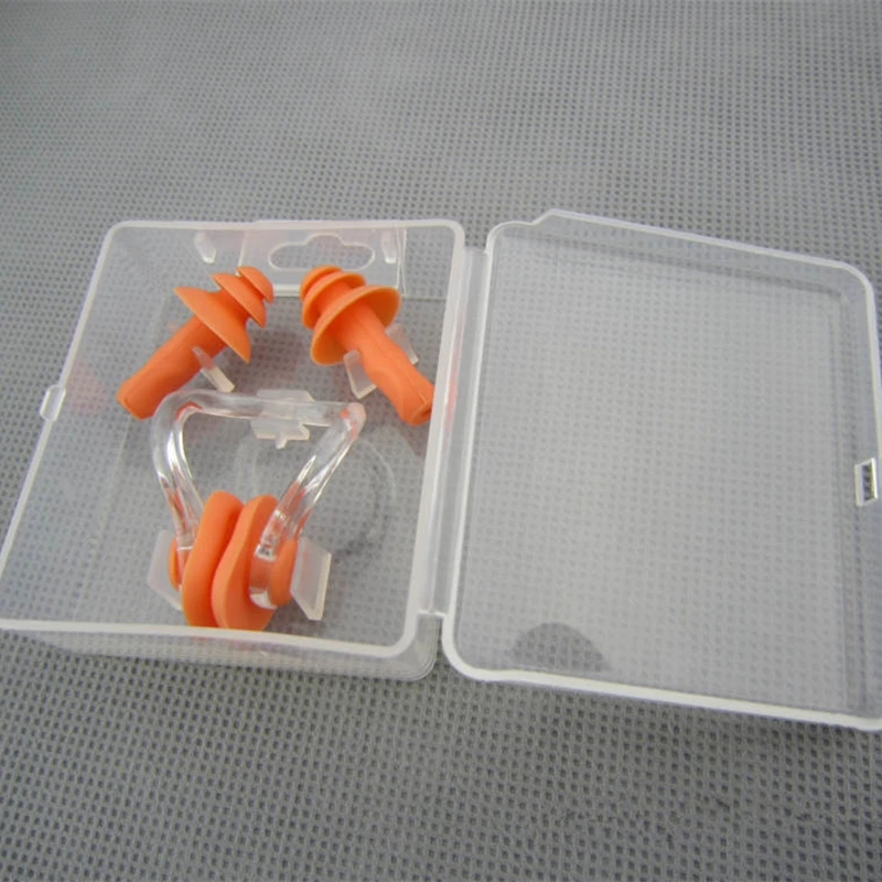 5 шт./лот плавания Водонепроницаемый ушной силиконовые беруши + зажим для носа