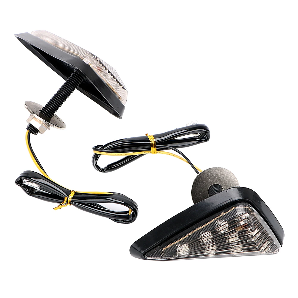 

1 Pair Piranha Light 12V High Power Motorcycle Flasher Motorbike Indicator Turn Signal 9 LED Turn Light Smoked Color Triangle