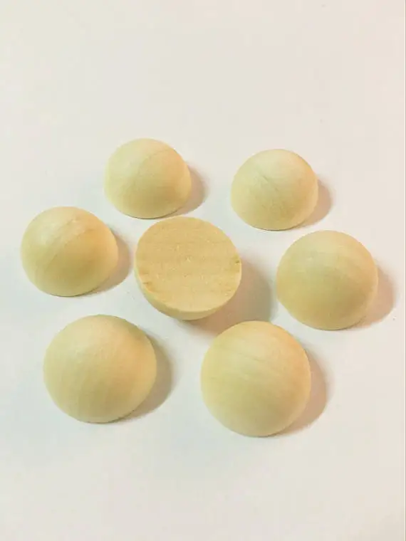 20 шт. незавершенные полусферические подвески из натуральной древесины мм |