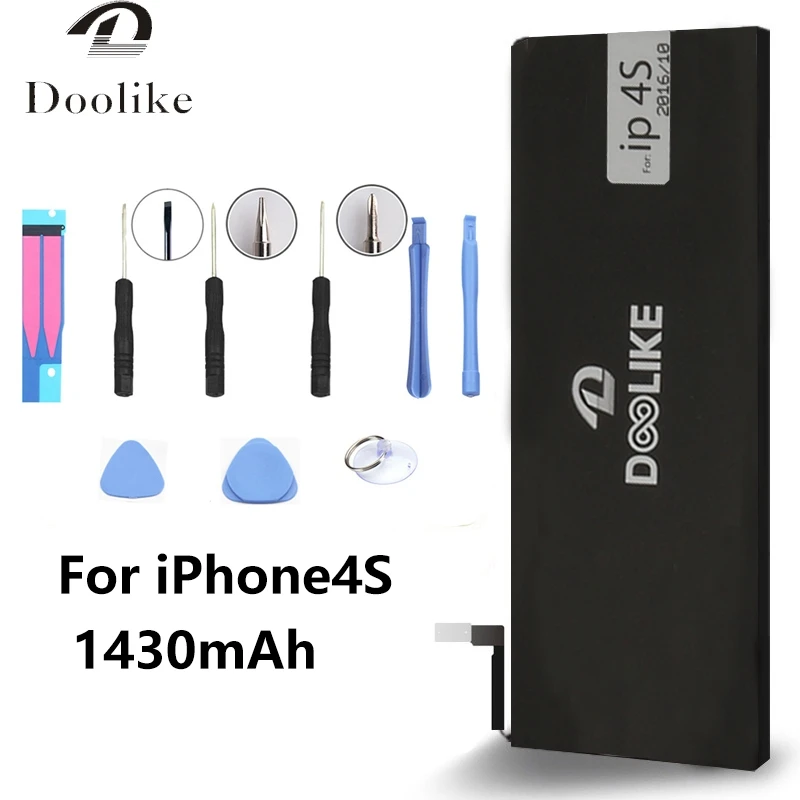 IP4S 1430 mAh Free Repair Tool Mobile Phone battery for iPhone 4S Real Capacity Batterie Long Lasting Replacement Batteries | Мобильные
