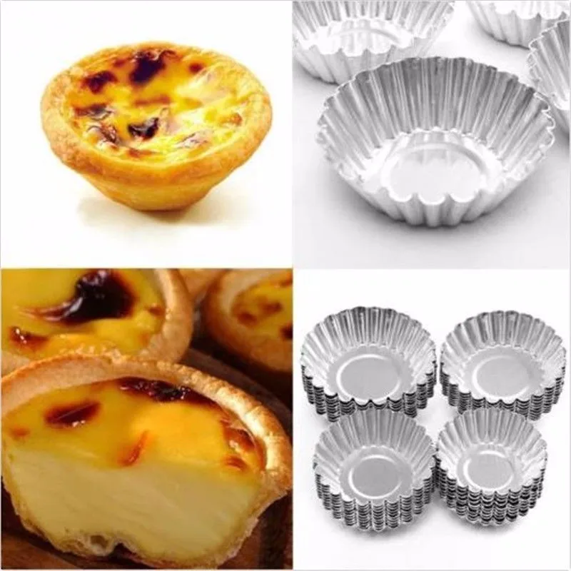 10 шт./компл. цветок торт яйцо Tart формы из алюминиевого сплава 7 см кекс форма для