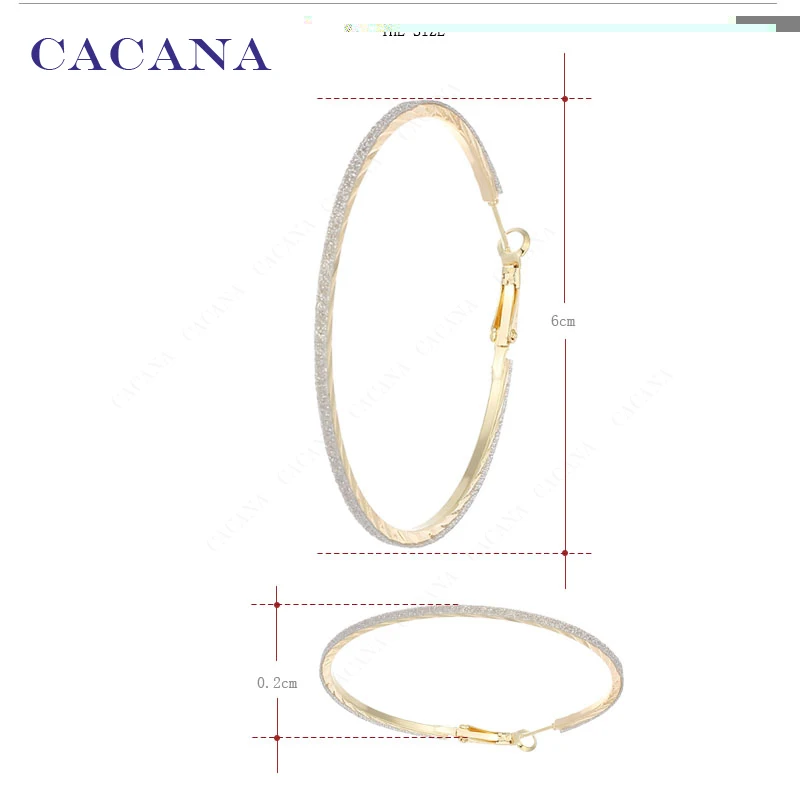 Длинные серьги кольца CACANA для женщин круглая бижутерия Лидер продаж No. A852 A853|earrings