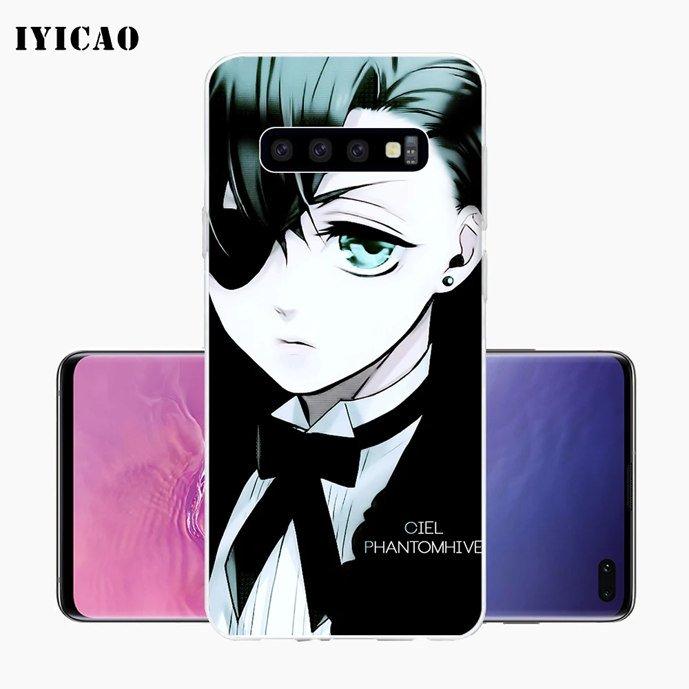 IYICAO Черный Дворецкий Ciel Мягкий силиконовый чехол для телефона Samsung Galaxy S10e S10 S9 S8 Plus