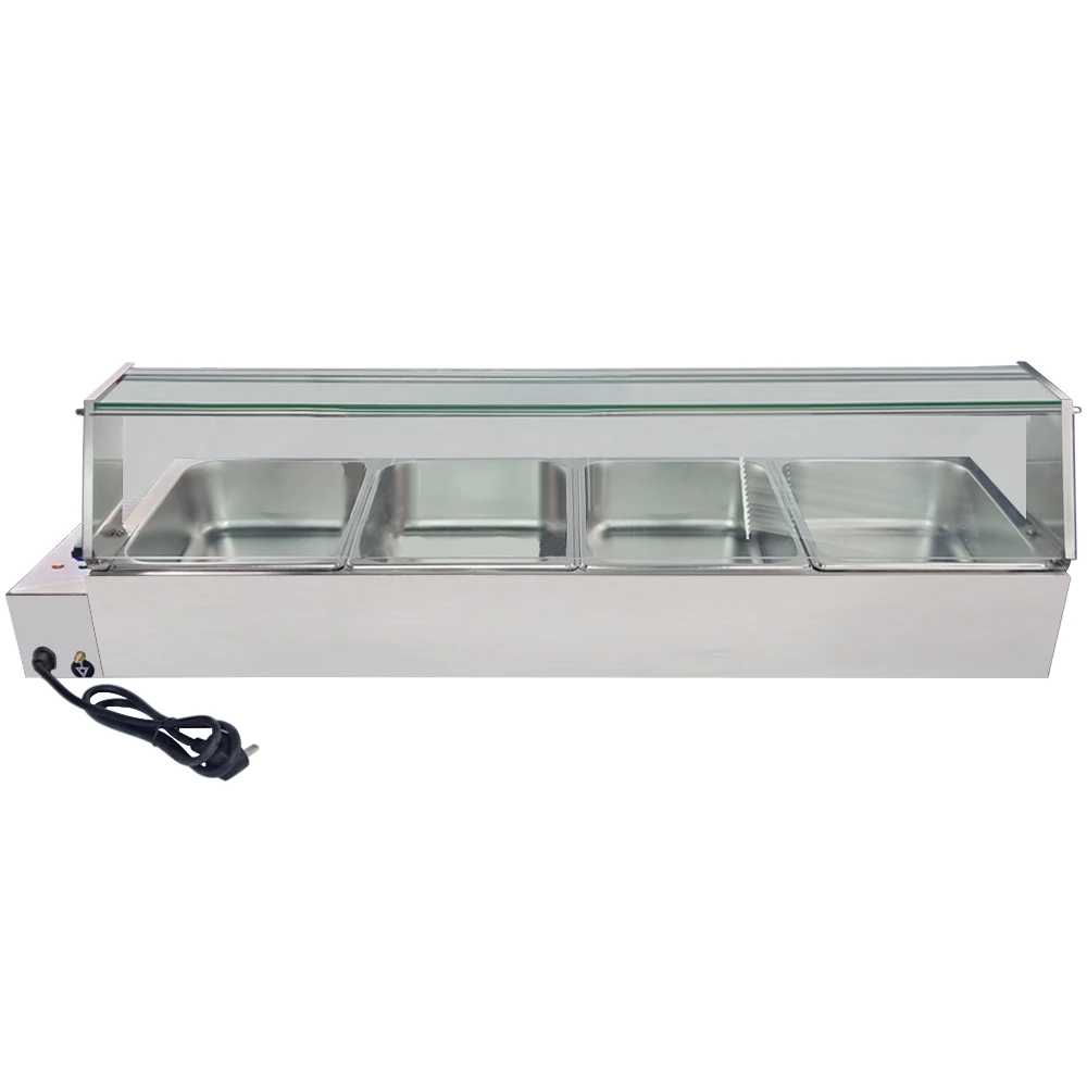 Электрический буфет еда теплее контейнер Bain Marie промышленный суп бассейн