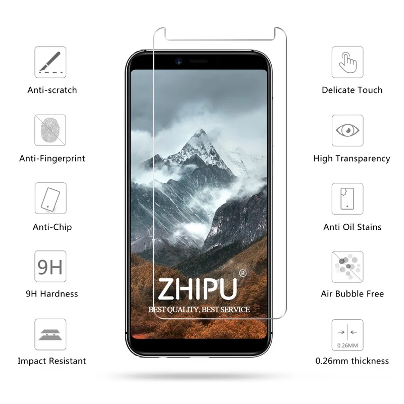 2 шт./лот закаленное стекло для UMIDIGI A3 Защитное экрана 2.5D 9H Премиум Закаленное